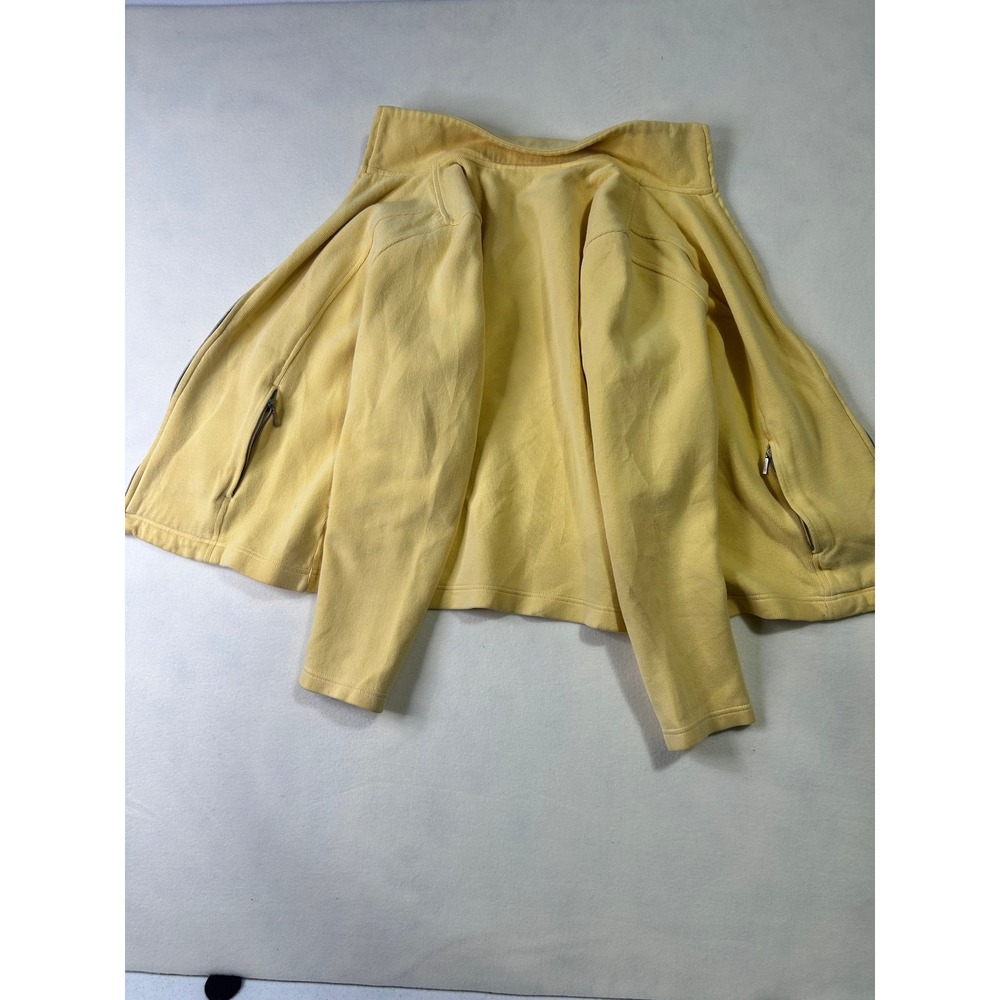 Lady Hathaway Womens Large Yellow Full Zip‎ Mock Neck Knit Jacket Pockets L/G - Picture 5 of 5